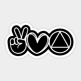 Peace Love Serenity AA Symbol Sticker